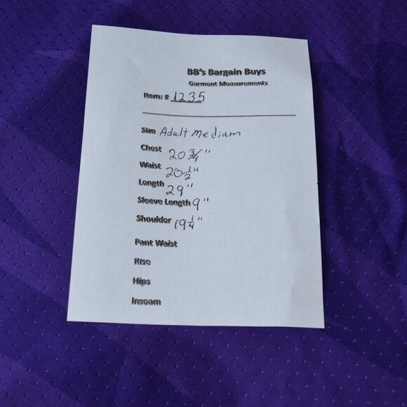 LSU Football Jersey #44 Mallet Purple Shirt Mesh Knit 2-Tone Stripes Tiger Fan M - Picture 7 of 7